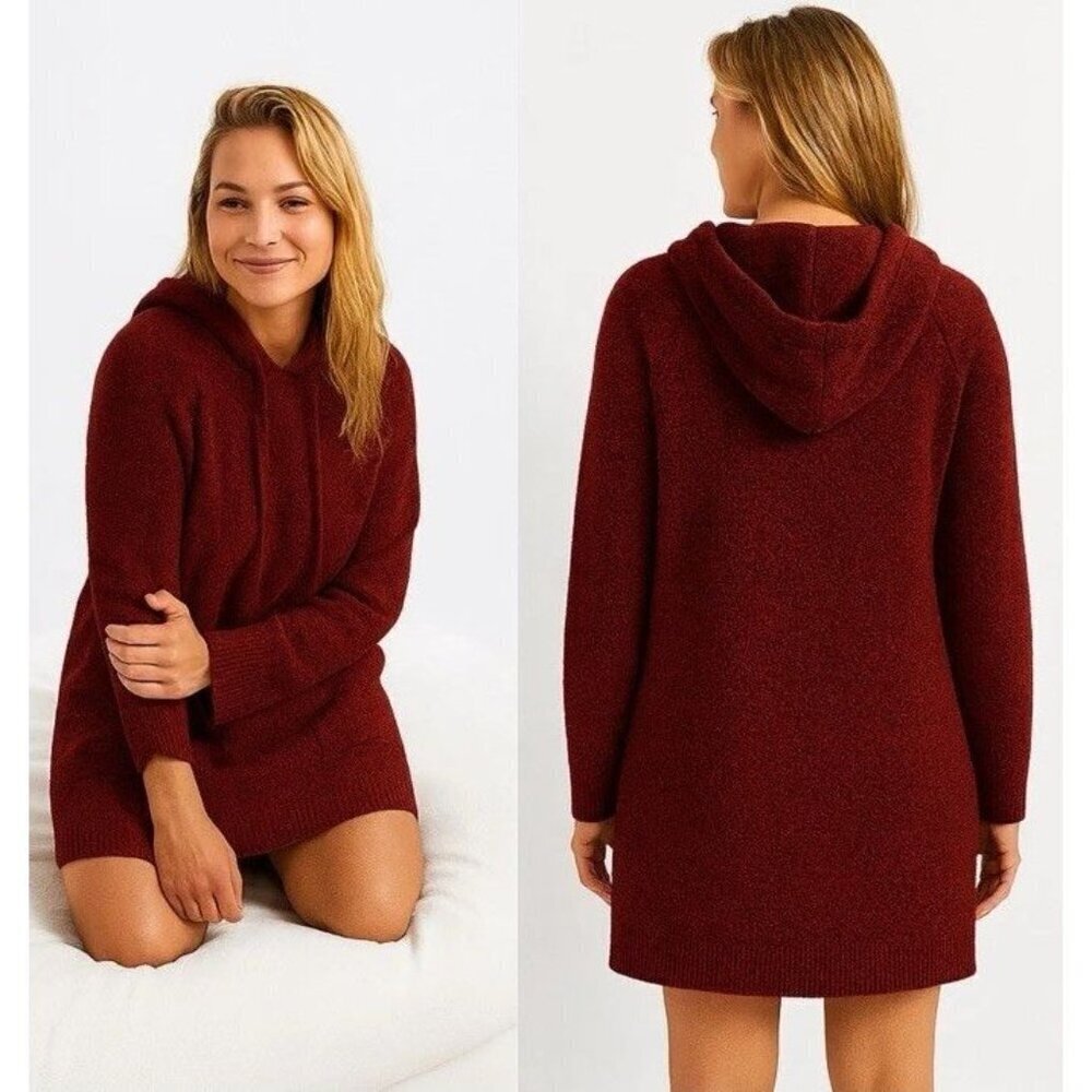 State of Day Women's Indulge & Rest Loungewear Tunic Hoodie - Maraschino L
